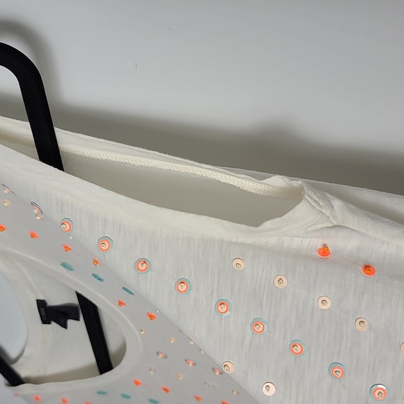 J. CREW Stacked Sequin 100% Cotton Sleeveless Tank Top in Cream Size XXS - Picture 8 of 16